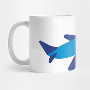 Domestic International Plane Flying Emoticon Mug